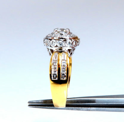 GIA Certified .59ct round cut diamond Raised Crown ring Flush 14Kt gold *v