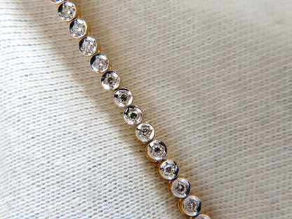 1.20ct Natural Diamonds Circular link bracelet 14kt *v