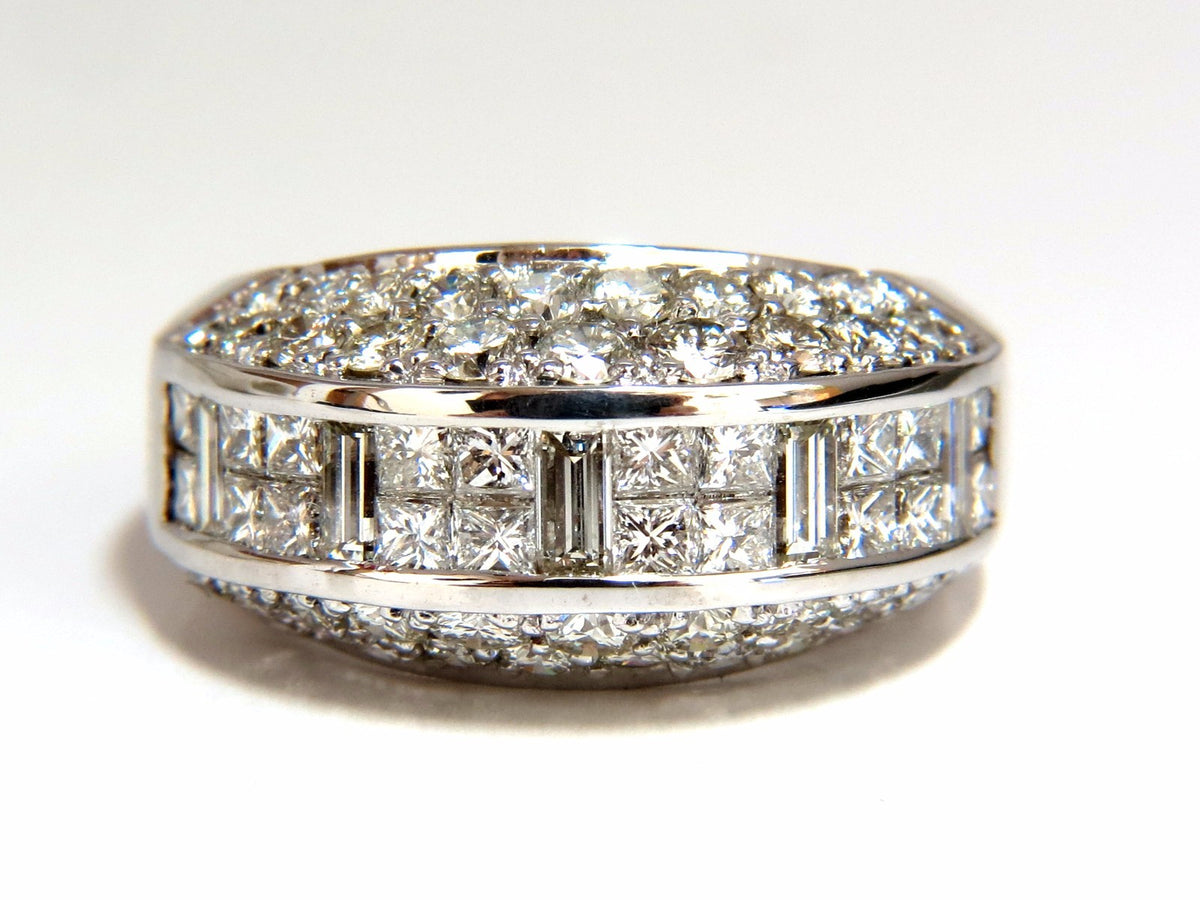 4.00ct diamonds raised contemporary ring three dimensional 18kt *v