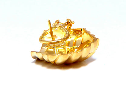 18kt Gold Clip earrings Shell Classic *v