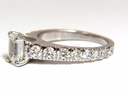 GIA Certified 1.08ct Emerald Cut  natural diamond ring 1.20ct. 18kt H/Vs1 *v