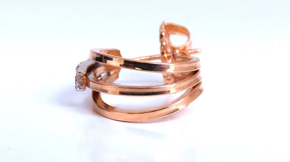 .06ct Natural diamond earrings 14kt yellow gold *v