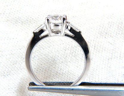 GIA Certified .90ct + .36ct Round Natural Diamond Engagement Ring Platinum *v