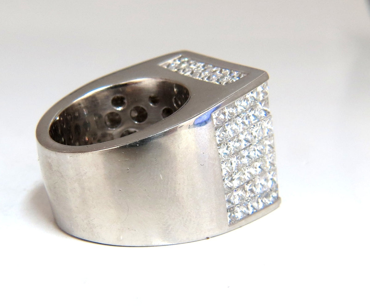 7.00ct Princess Cut Natural Diamonds Platinum Ring Heavyweight Prime *v