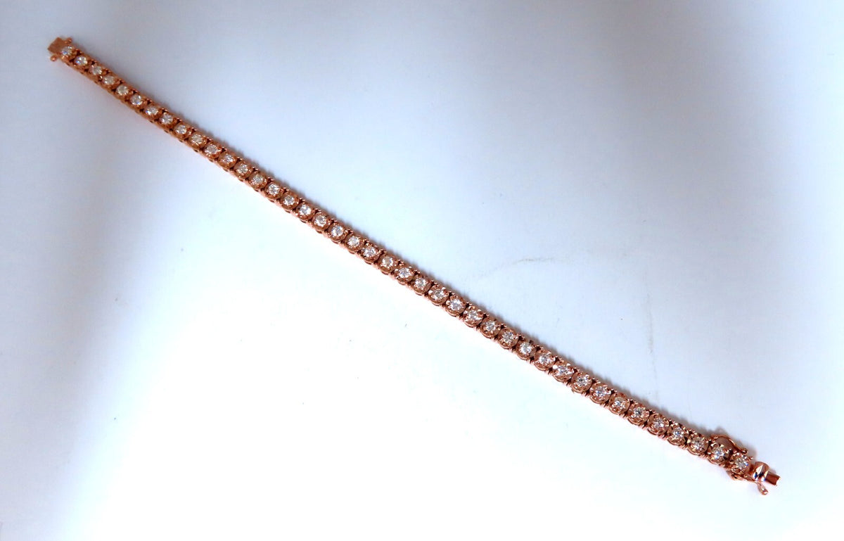 2ct. natural round diamonds tennis bracelet classic 14 karat rose gold *v