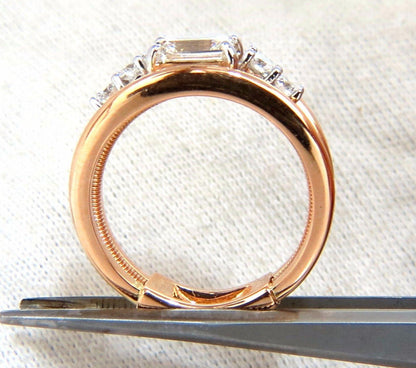 GIA Certified 1.46ct Emerald Cut Diamonds ring 18kt F/VVs-1 Coil *v