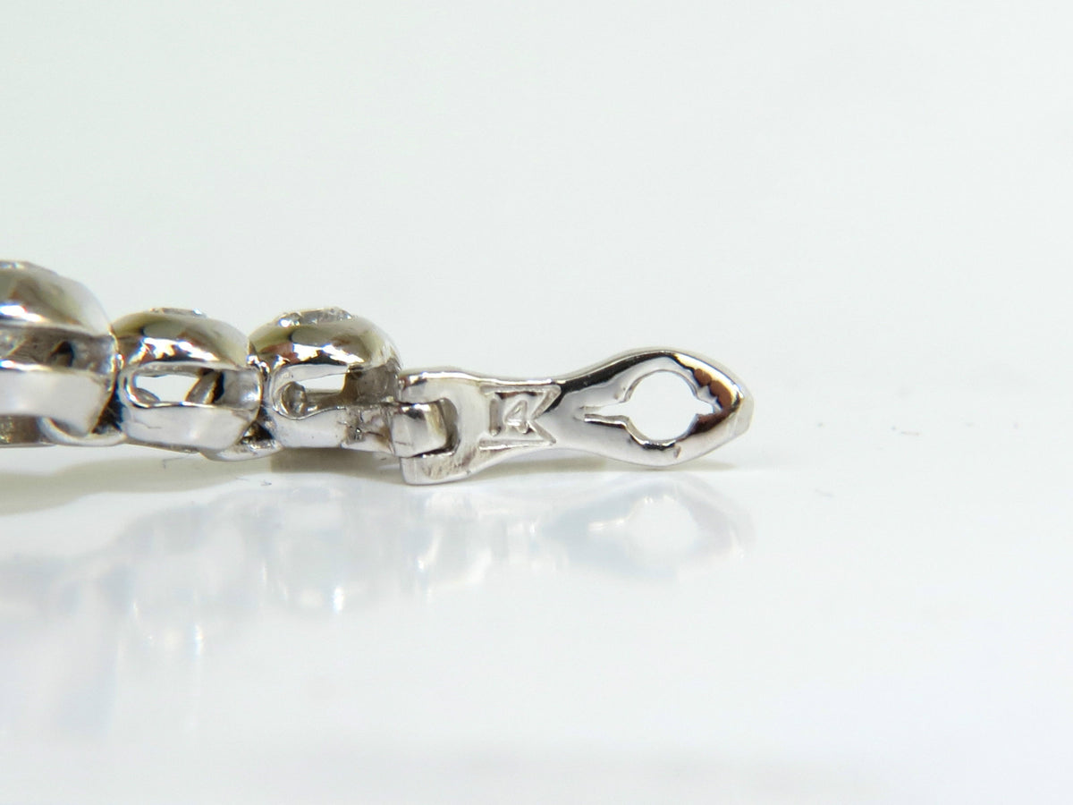 3.65CT NATURAL DIAMONDS TENNIS BRACELET 14KT FLUSH *v