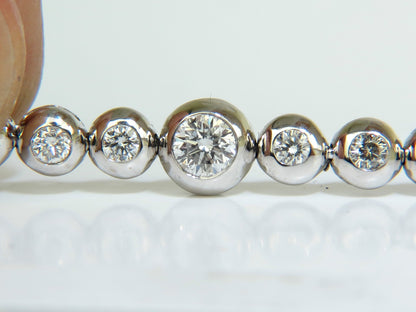 3.65CT NATURAL DIAMONDS TENNIS BRACELET 14KT FLUSH *v
