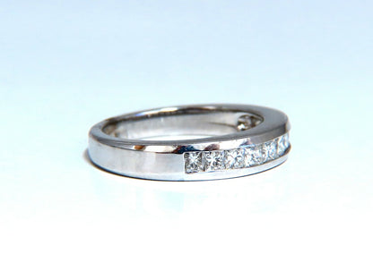 .74ct Natural Princess Cut Diamonds Channel Band 14kt Gold Ring *v