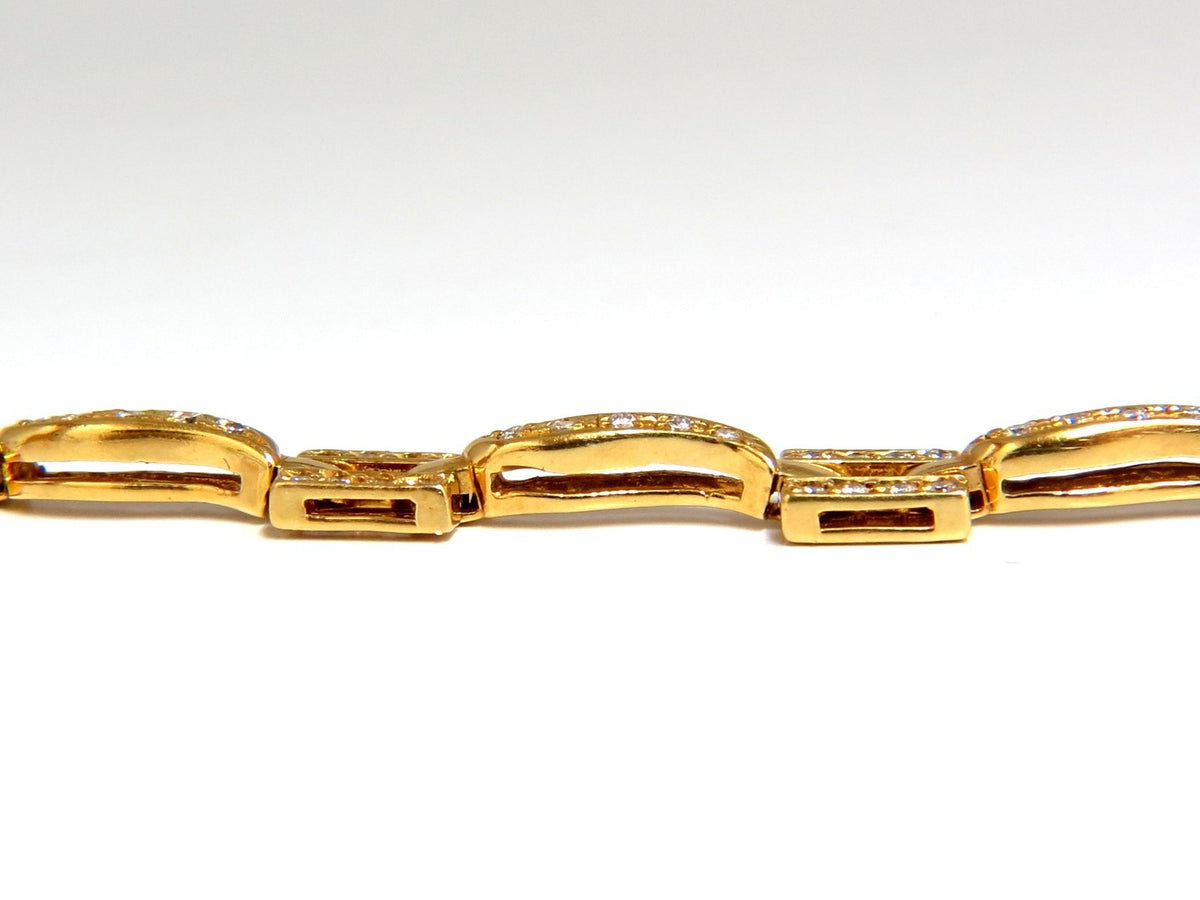 18kt Diamonds Bead set Vine bracelet 1.30ct *v