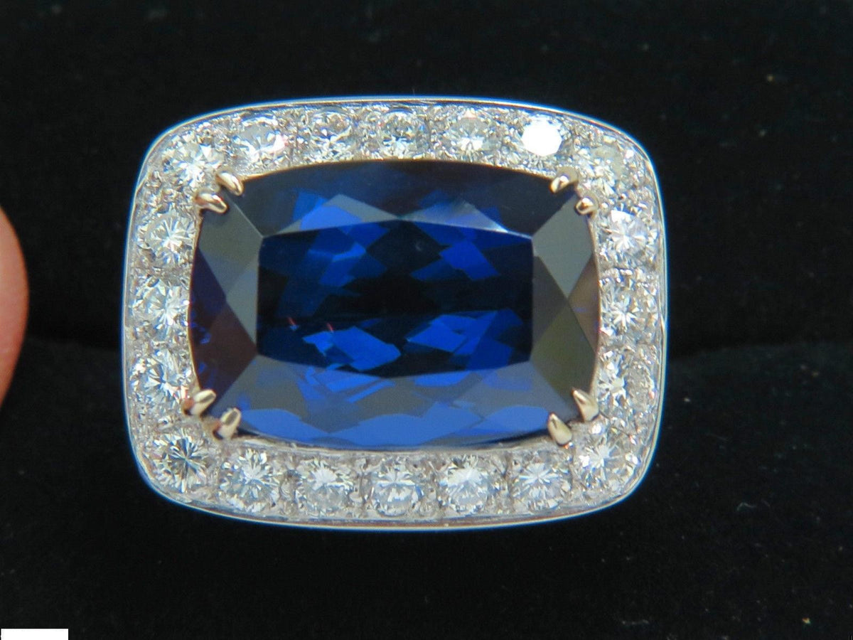 20.45ct GIA Certified Magnificent Natural Tanzanite Ring 18kt Gold 10038 *v