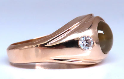 GIA Certified 3.15ct Natural Cats Eye Ring 14kt  Gold 12415 *v