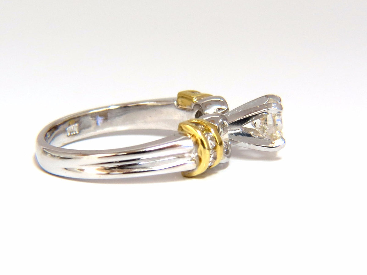 .75CT CLASSIC TRADITIONAL DIAMOND RING 14KT GOLDEN SHOULDERS *v