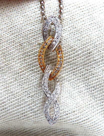 .33ct Natural Diamonds Dangle Necklace 14kt *v