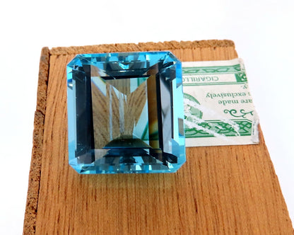 GIA Certified 46.87ct Natural Blue Emerald Cut Aquamarine Magnificent *v