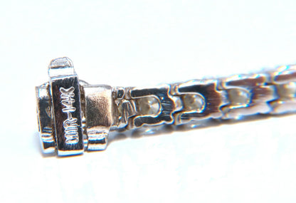 6.02 carat natural round diamonds link tennis bracelet 14kt gold *v