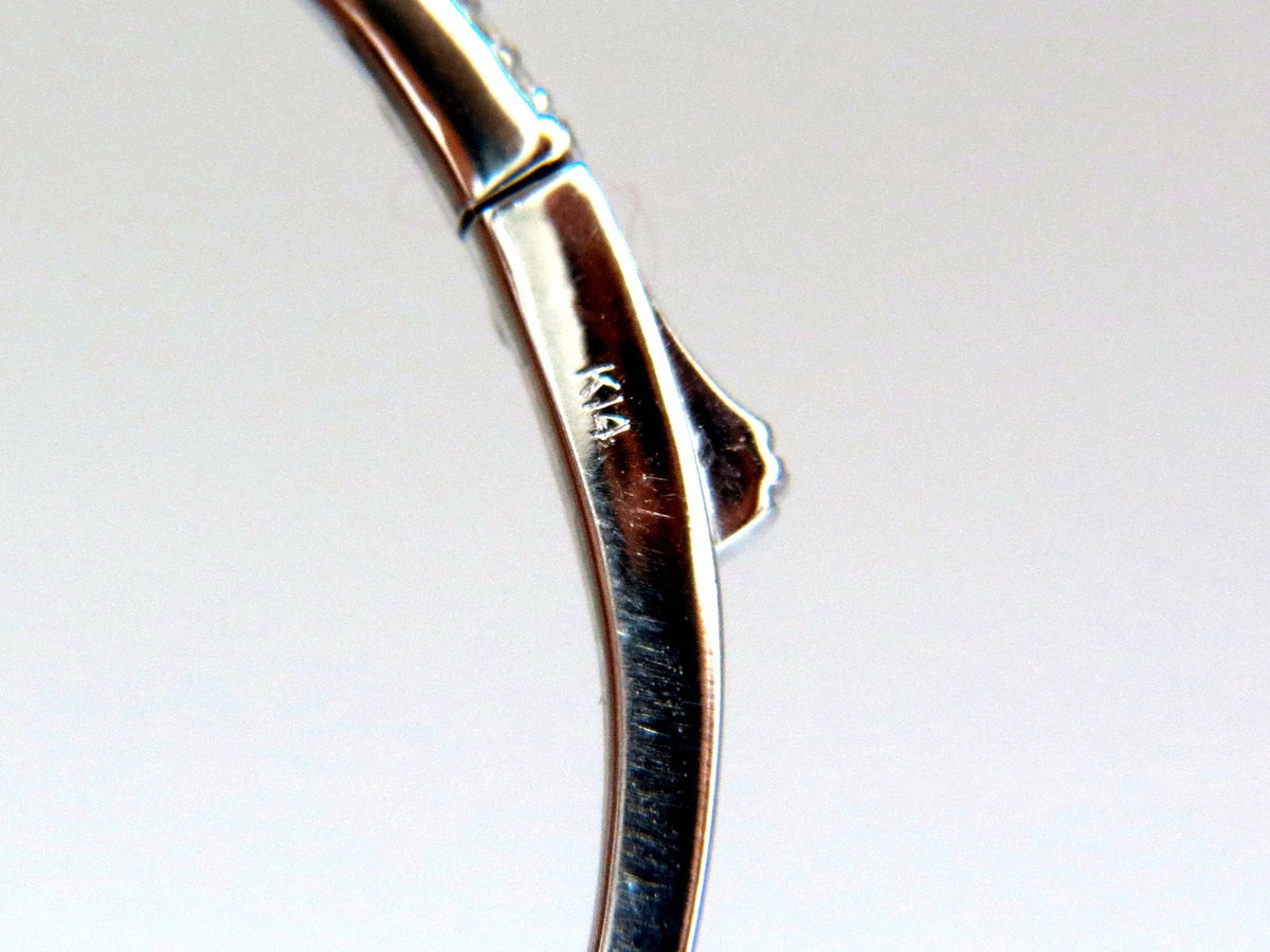 .95ct natural round diamond cluster halo bangle bracelet 14kt *v
