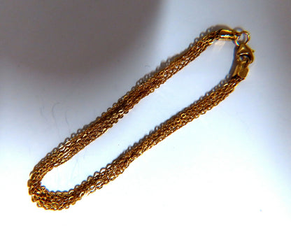 14kt gold 5 combined multichain link bracelet *v