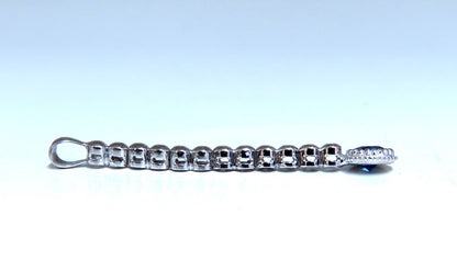 .65ct Natural Blue Sapphire Diamonds Pendant 14kt *v