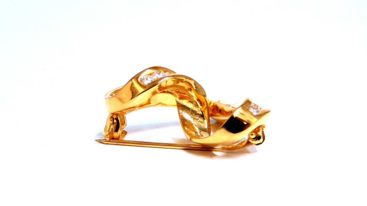 1.10ct Natural Diamonds Heart Pin 14kt *v