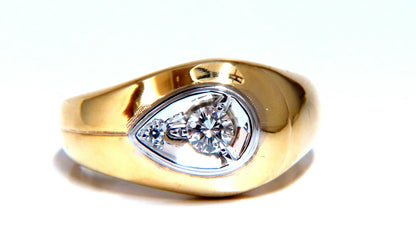 .20ct Natural Round Diamond Ring 14kt Unisex *v