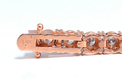 2.02ct. natural round diamonds tennis bracelet classic 14 karat rose gold *v