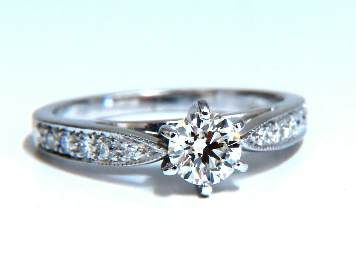 .50ct Natural Round Cut Diamond Ring H/VS 14kt gold *v