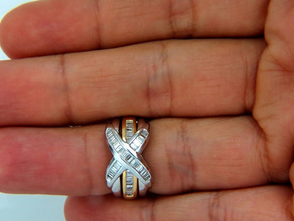 1.00ct Band & Insert Natural Diamonds X Ring 14kt *v