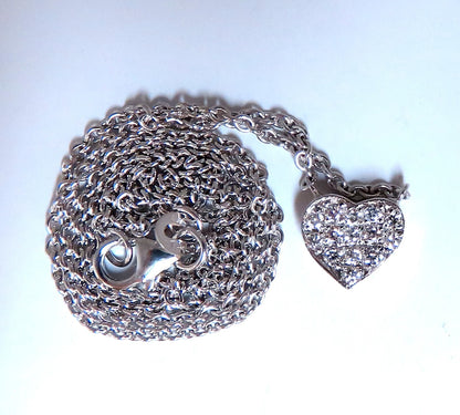 .52ct Bead Set Heart Natural diamonds necklace 14 karat *v