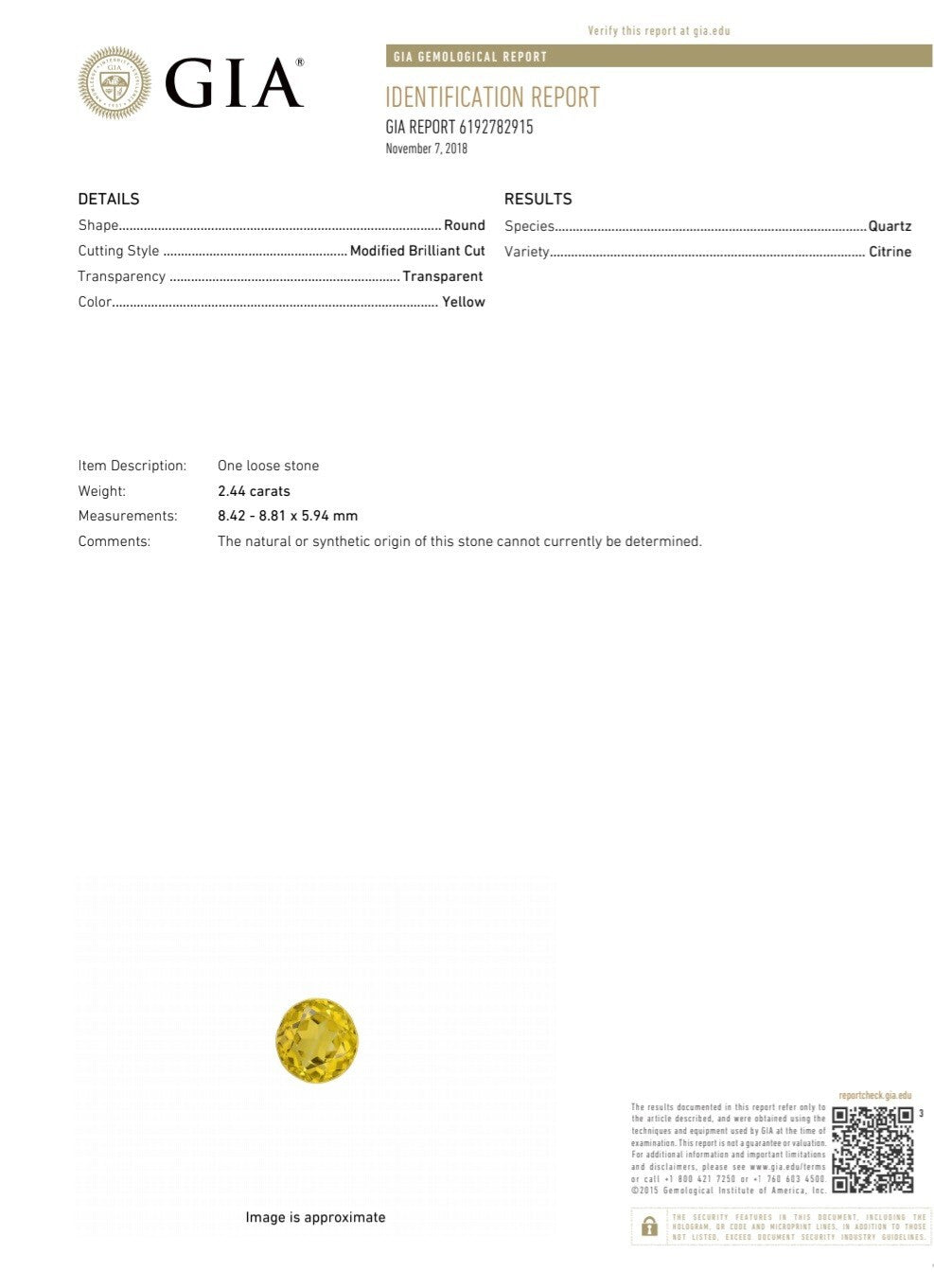 GIA Certified 2.44CT Natural citrine Cluster Ring 14 Karat gold *v