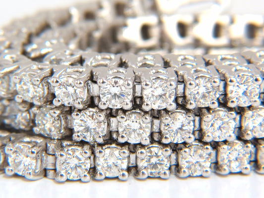 Natural Diamond Tennis Bracelet 12.32ct. G/Vs 14kt Three Rows 7 inch *v