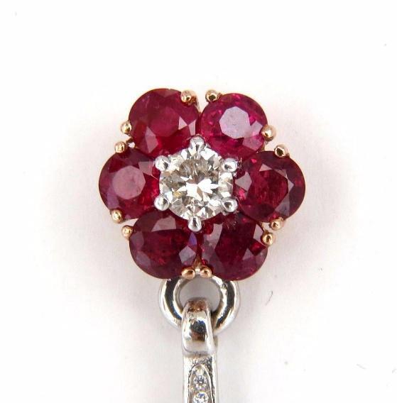 GIA Certified 35.27ct Natural Ruby Diamonds Dangle earrings 18kt 12353 *v