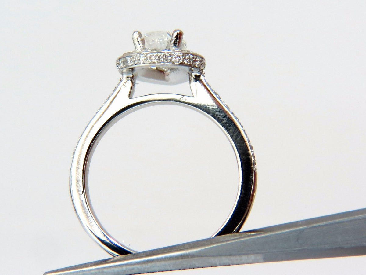 GIA Certified 1.15ct Pear Shape diamond ring 1.00ct. round accents platinum *v