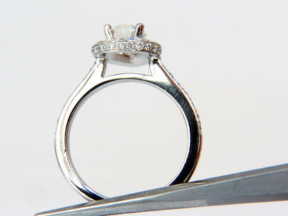 GIA Certified 1.15ct Pear Shape diamond ring 1.00ct. round accents platinum *v