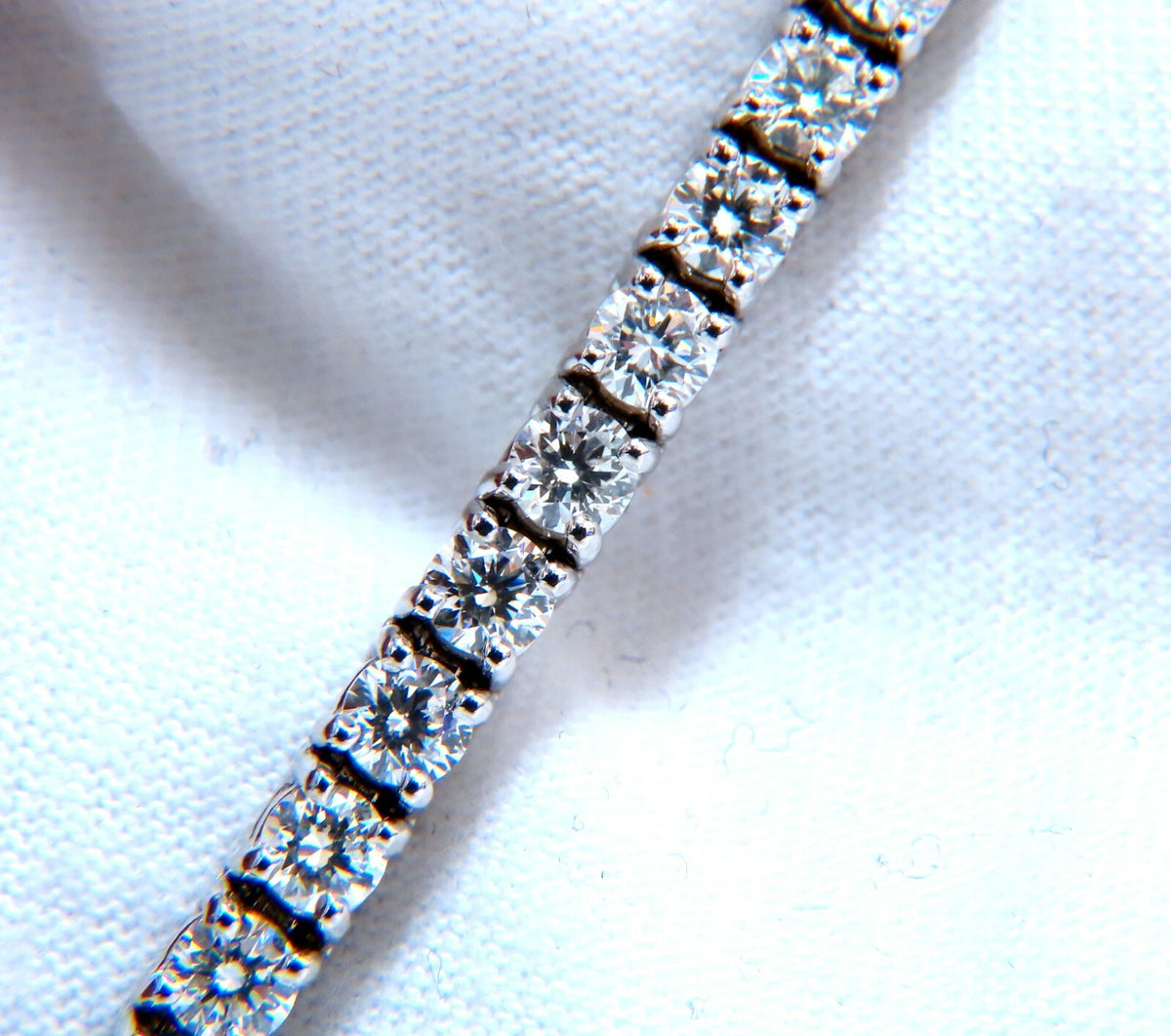 6.02 carat natural round diamonds link tennis bracelet 14kt gold *v