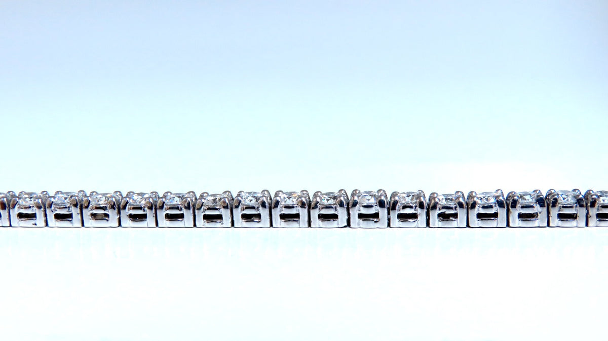 7.11ct natural round diamonds tennis bracelet classic 14 karat white gold *v