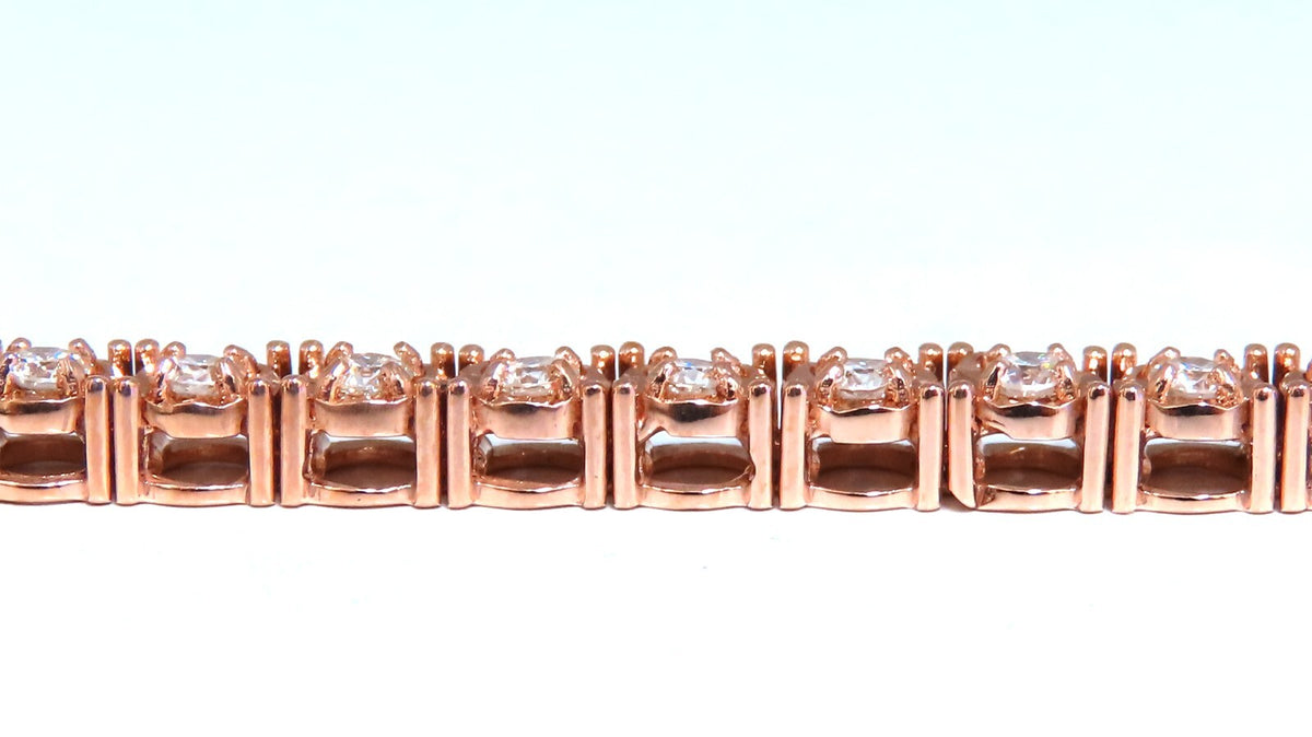 2ct. natural round diamonds tennis bracelet classic 14 karat rose gold *v