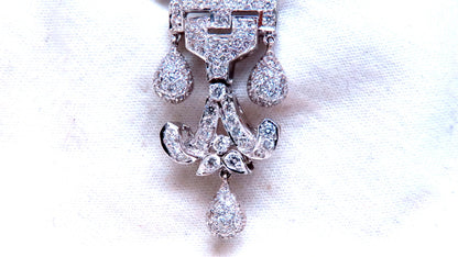 7ct Natural Diamonds Dangle Earrings 18kt gold 12531 *v