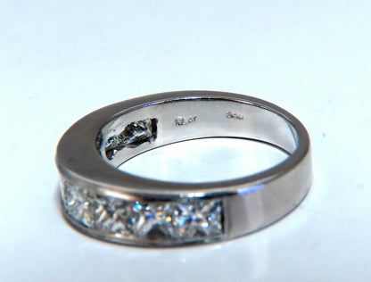 2.30ct Natural Princess Cut Diamonds Channel Band Platinum Ring *v