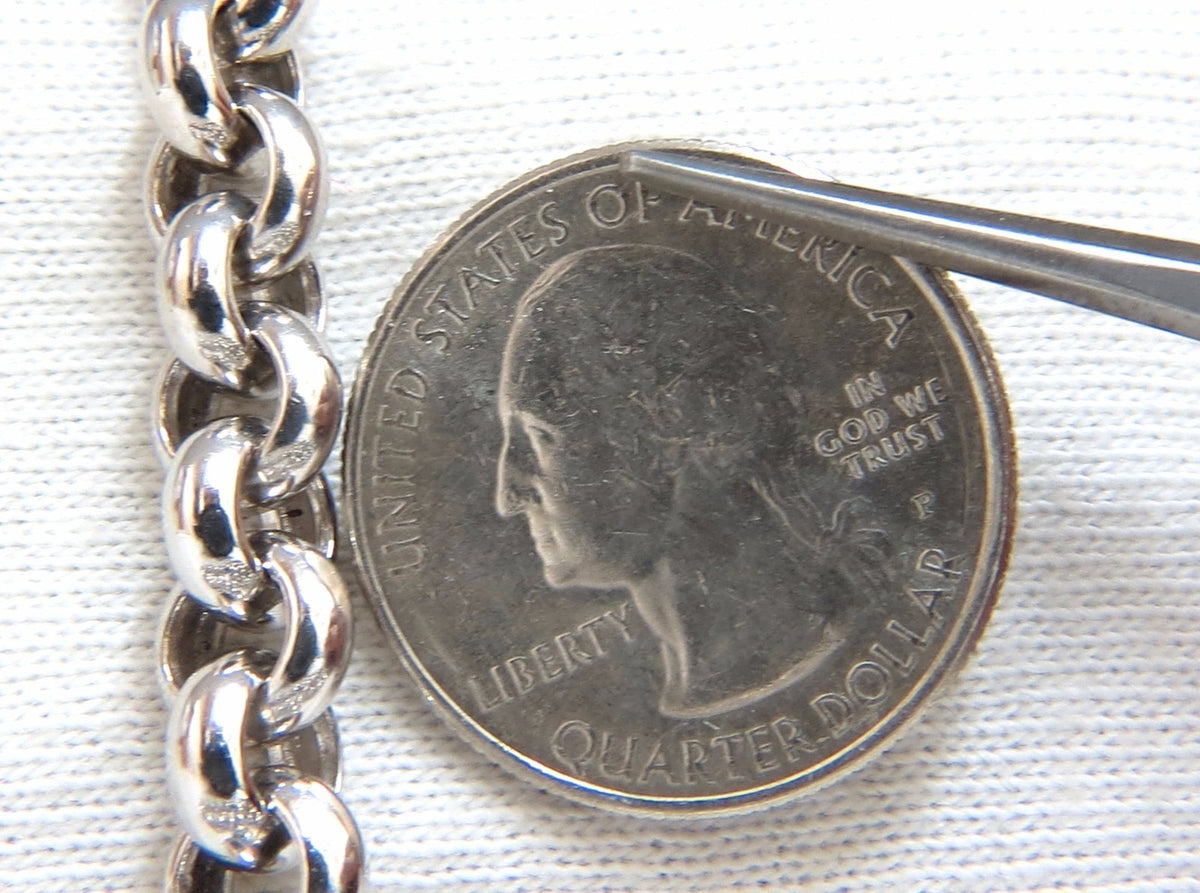 88 Gram 18kt 1.00ct diamonds Venetian Link Circles necklace *v