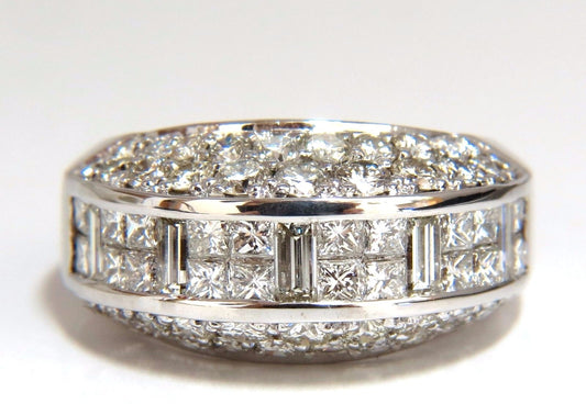 4.00ct diamonds raised contemporary ring three dimensional 18kt *v