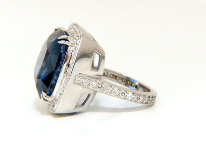 26ct Lab Sapphire diamonds Ring Vivid Royal blue 14 Karat *v