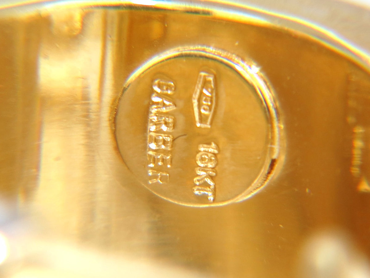 1.00ct large size classic diamond semi hoop earrings 18kt gold *v