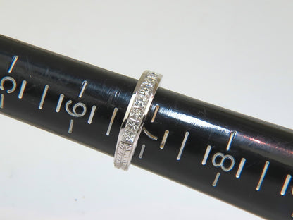 14KT .72CT NATURAL DIAMONDS EDWARDIAN DECO REVIVAL BAND PRINCESS CUTS *v