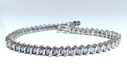 2.02ct Natural Diamonds Tennis Bracelet 14kt 7 Inch *v