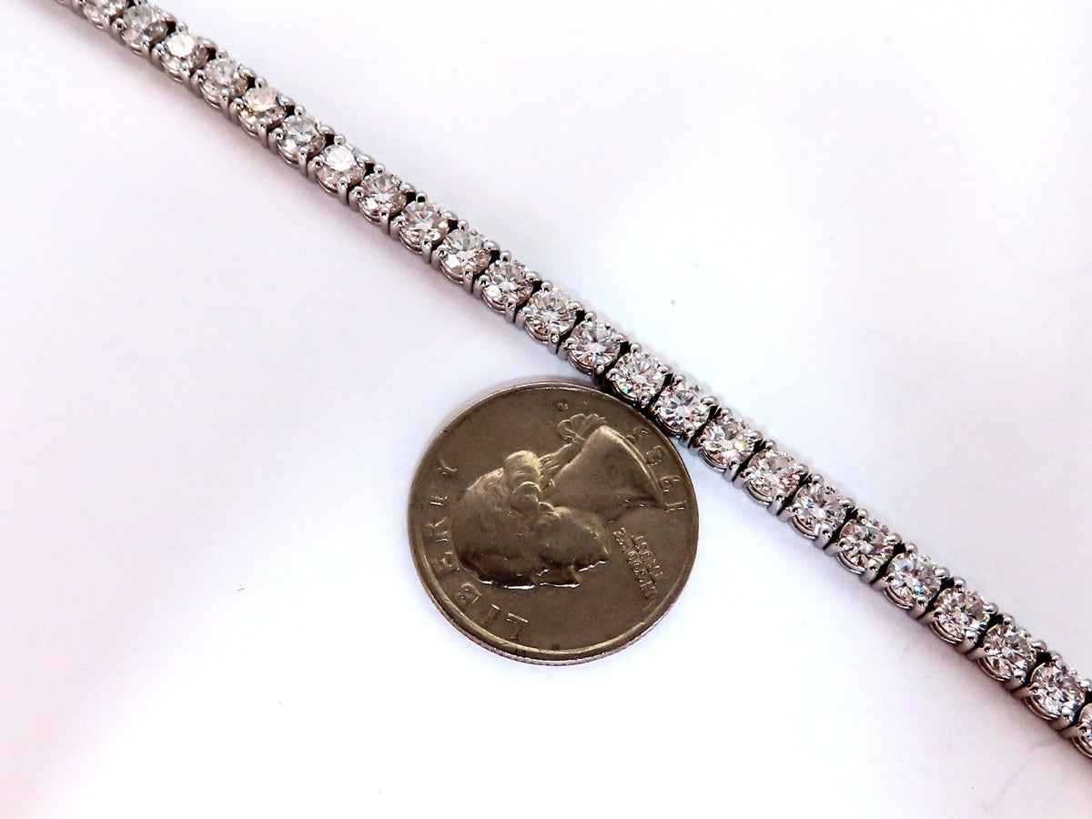 11.45ct Natural Diamonds Tennis Bracelet 14kt Gold Classic Riviera *v