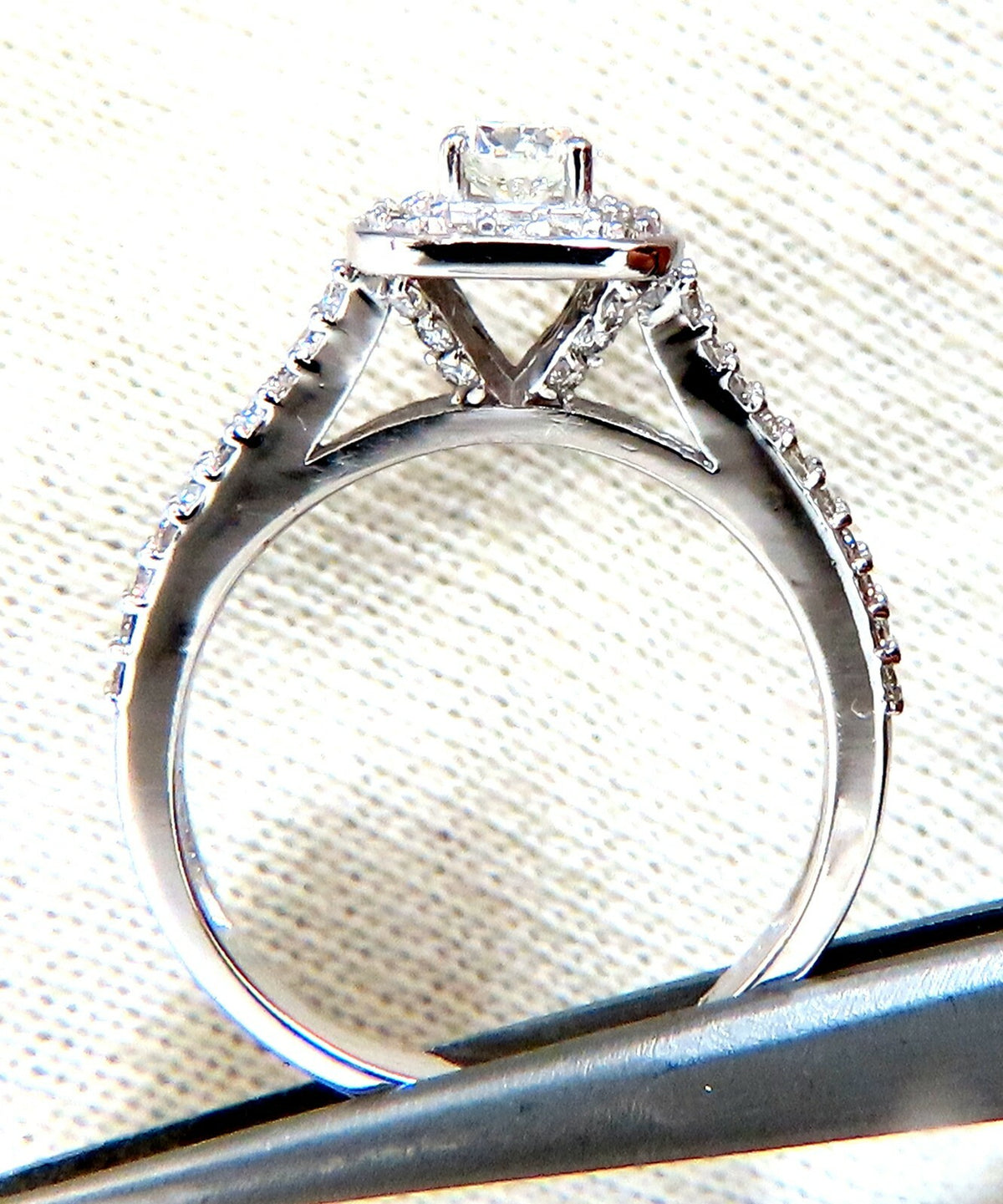 .95ct Natural Diamonds Split Shank Mod Ring 14kt *v