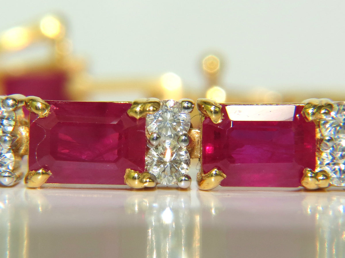 GIA CERTIFIED 18KT 23.46CT NATURAL RUBY DIAMOND BRACELET VIVID *v