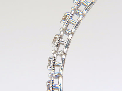 .90CT SQUARED ROPE TWIST ENCASE NATURAL DIAMONDS BANGLE BRACELET 14KT *v