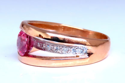 GIA Certified 1.74ct Natural No Heat Pink Sapphire Ring 18kt Gold 12411 *v